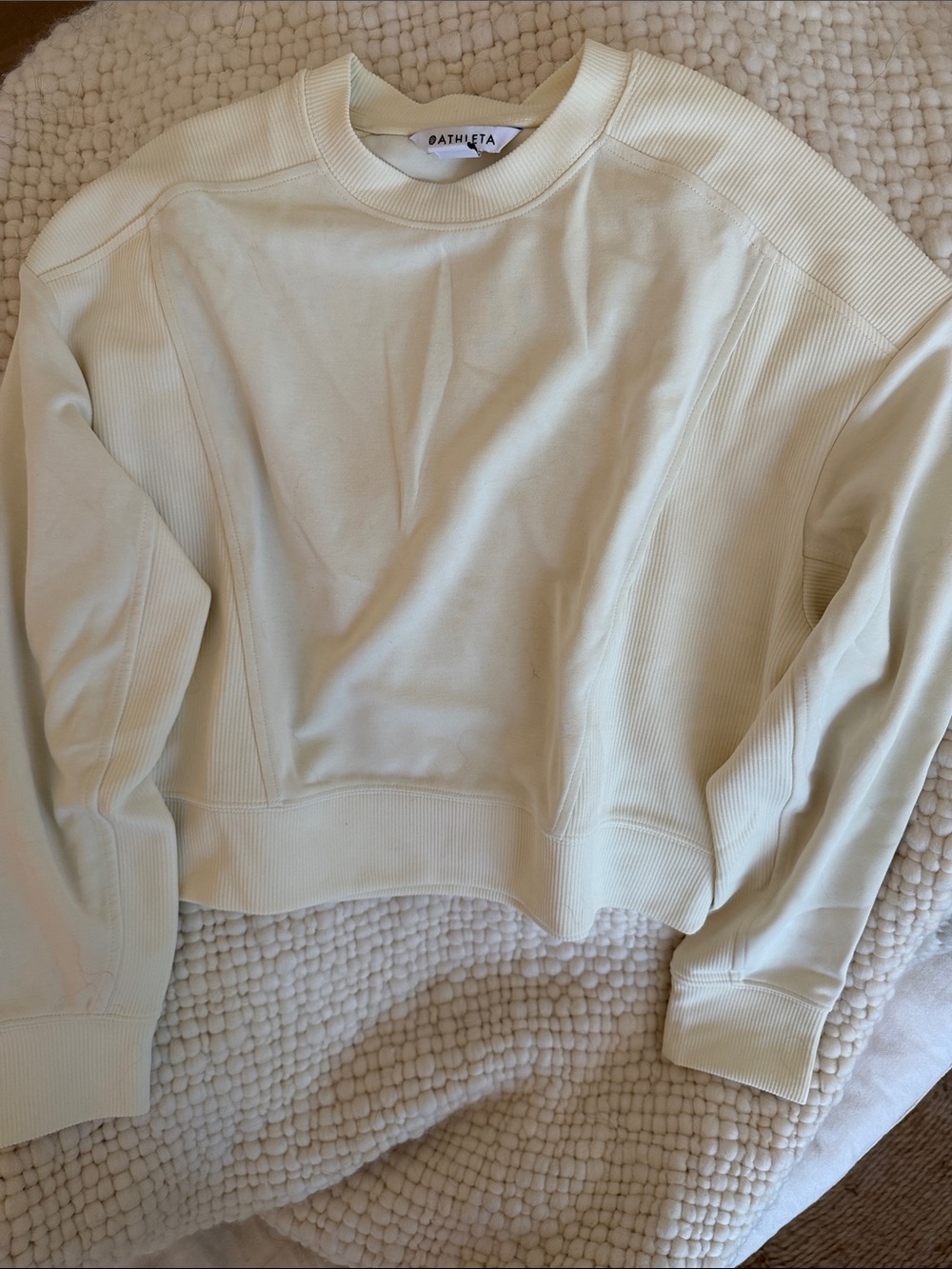 Athleta Butter Yellow Crewneck